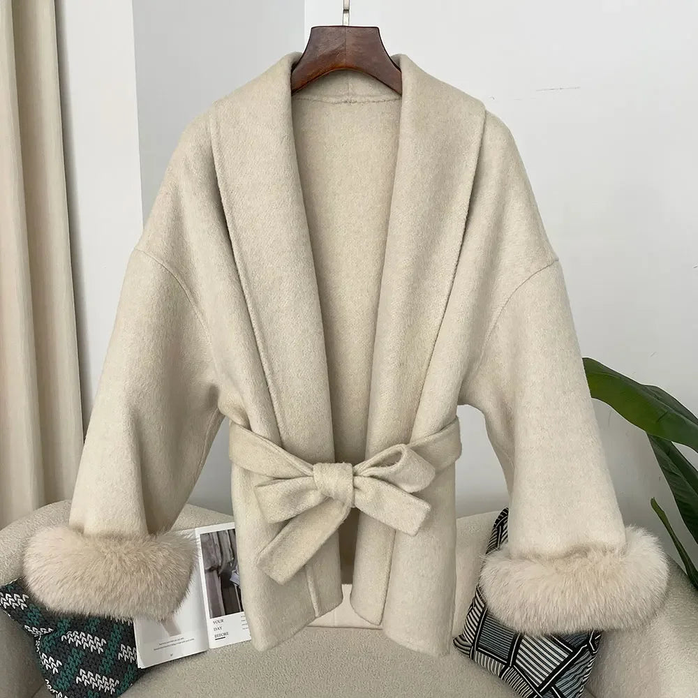 Luxuriöse Wendejacke mit Fuchs-Fellkragen™
