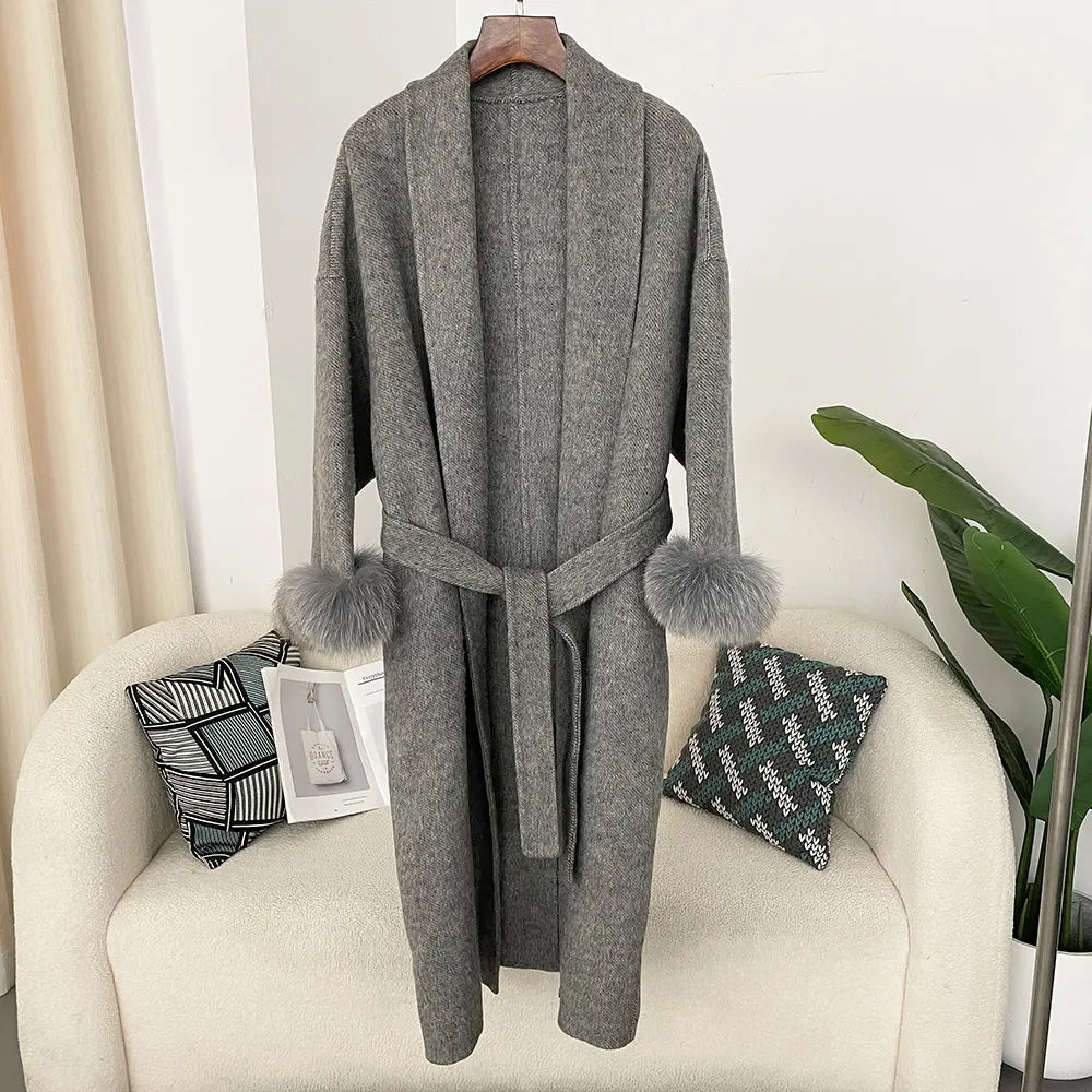 Luxuriöse Wendejacke mit Fuchs-Fellkragen™