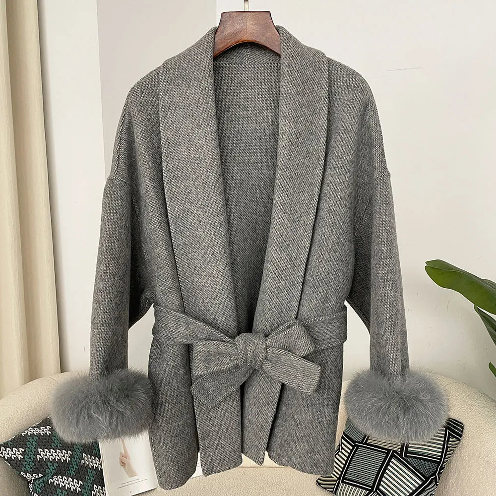 Luxuriöse Wendejacke mit Fuchs-Fellkragen™
