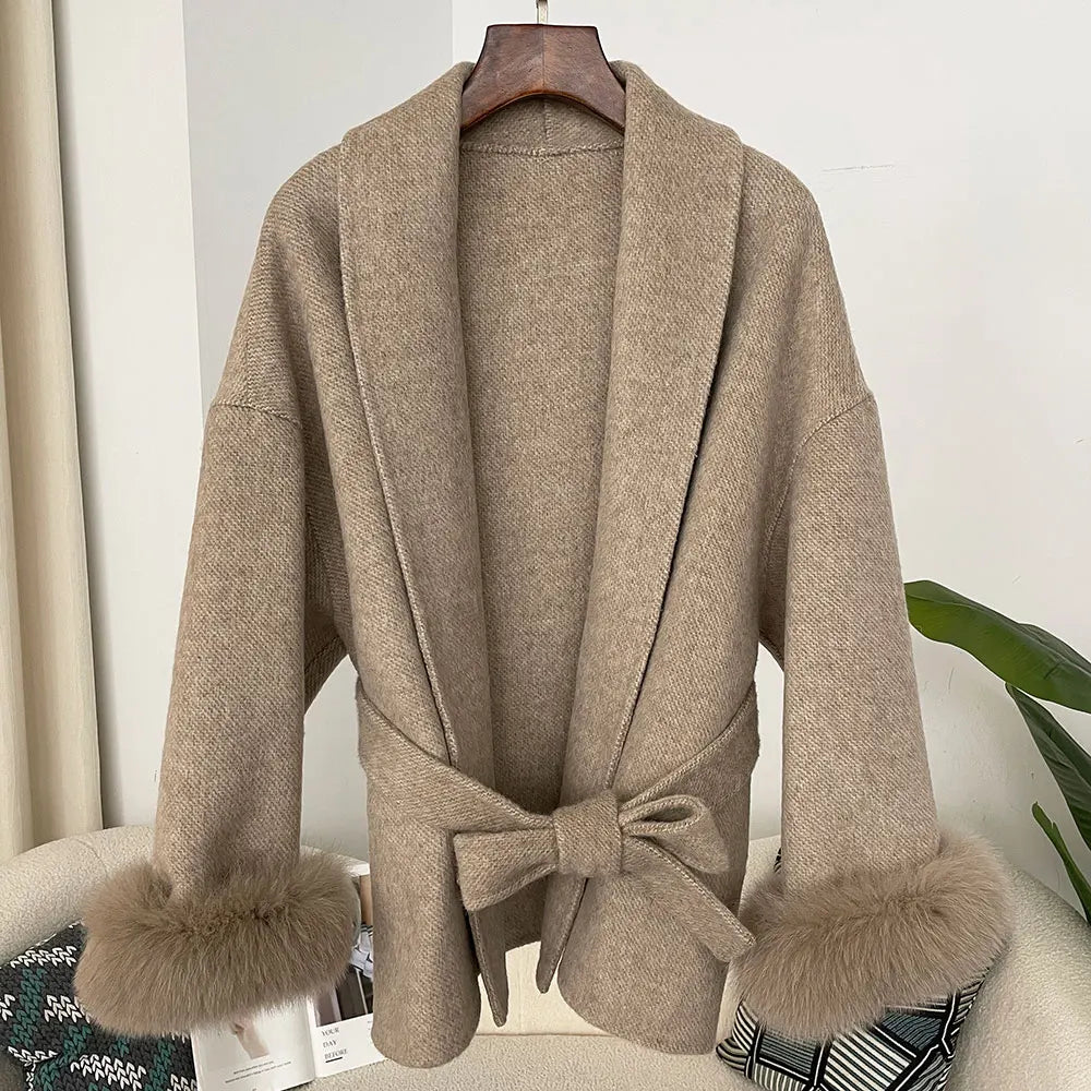 Luxuriöse Wendejacke mit Fuchs-Fellkragen™